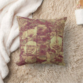 タイルを張られた壁の背景のカムフラージュパターンは上がりました クッション (ブランケット)