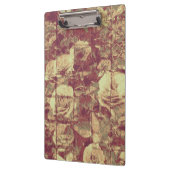 タイルを張られた壁の背景のカムフラージュパターンは上がりました クリップボード (左)