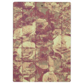 タイルを張られた壁の背景のカムフラージュパターンは上がりました クリップボード (裏面)