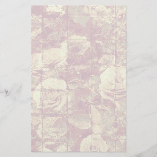 タイルを張られた壁の背景のカムフラージュパターンは上がりました 便箋 (正面)