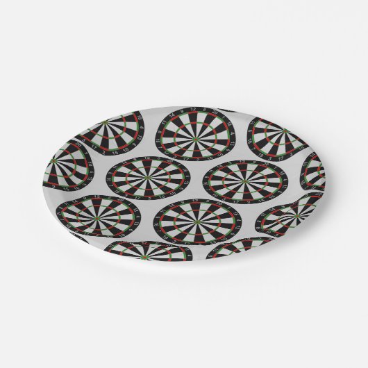 タイルを張られた投げ矢ターゲットパターン ペーパープレート (アングル)