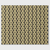 タイルを張られた覆い大晦日の休日のパーティの ラッピングペーパー (フラット)