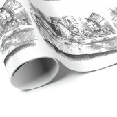 タイルを張られる気違いのお茶会Tenniel ラッピングペーパー (ロールコーナー)