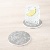 タイルを張られる白い銀製の真珠色のプリント コースター (側面)