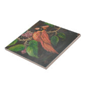 タイルアンヘイズ絵画（鳥）ショウジョウコウカンチョウ タイル (側面)