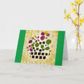 タイルアート、カード カード (黄色い花)