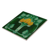 タイルアールヌーボースタイル装飾暖炉 タイル (側面)