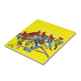 タイルイエロー（バードツリー） RFPMDesigns ©️ 2024 タイル