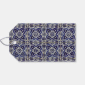 タイルイタリアンアズレジョブルージオメトリック結婚ス ギフトタグ (裏面横)