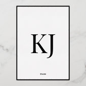 タイルイタリアンパターンレトロ-点々のある黒い線 箔招待状 (裏面)