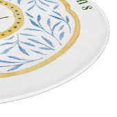 タイルイタリアンフローラカスタム設立年ガラス カッティングボード (角)