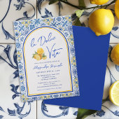 タイルイタリアンラドルチェヴィタサマーブライダルシャワー 招待状