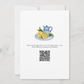 タイルイタリアンレモンテーマ夏ブライダルシャワー 招待状 (裏面)