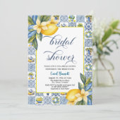 タイルイタリアンレモンテーマ夏ブライダルシャワー 招待状 (スタンド正面)