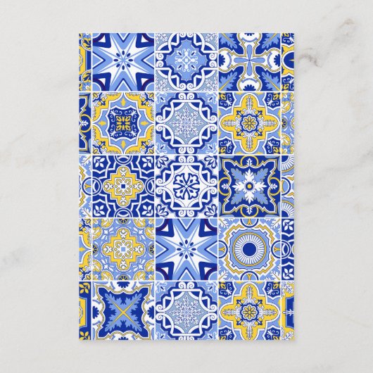 タイルイタリアンレモン赤ちゃんシャワーおむつラッフル エンクロージャーカード (裏面)