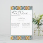 タイルイタリアン先結婚式プログラム (スタンド正面)