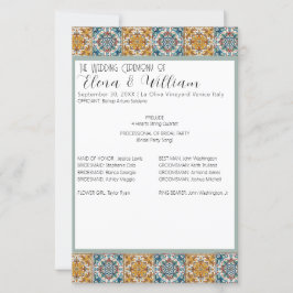 タイルイタリアン先結婚式プログラム