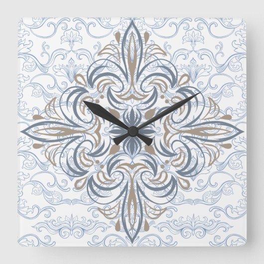 タイルイタリアン壁時計、角壁時計 スクエア壁時計 (正面)