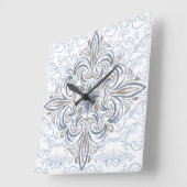 タイルイタリアン壁時計、角壁時計 スクエア壁時計 (傾斜)