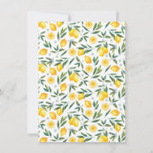 タイルイタリアン |レモンテーマサマーブライダルシャワー 招待状 (裏面)