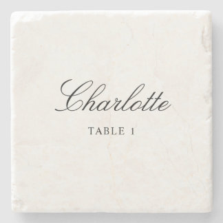 タイルエスコートカードエレガユニークントウェディング座席表 ストーンコースター