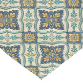 タイルエレガントパステル地中海のグリーン ロングテーブルランナー (コーナー)