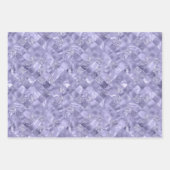 タイルエレガントパープルパターンクリスマス ラッピングペーパーシート (正面3)