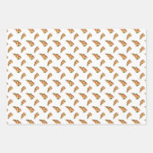 タイルカッコいいのピザパーティーパターン ラッピングペーパーシート (正面2)