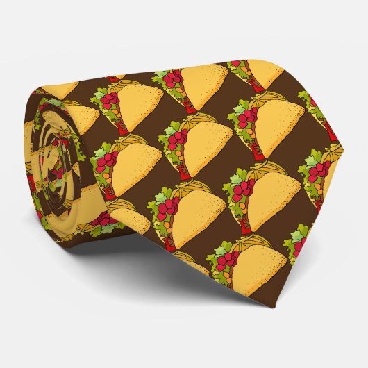 タイルカッコいいタコパターン ネクタイ (ロール)