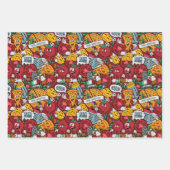 タイルカッコいいピザパーティー ラッピングペーパーシート (正面2)