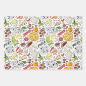 タイルカッコいいピザパーティー ラッピングペーパーシート (正面)
