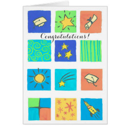 タイルカラフルキャップ卒業カスタマイズカード