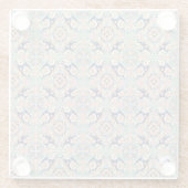 タイルカラフルデザイン ガラスコースター (裏面)