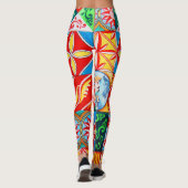 タイルカラフル地中海のDolcPatchworkレギンス レギンス (裏面)