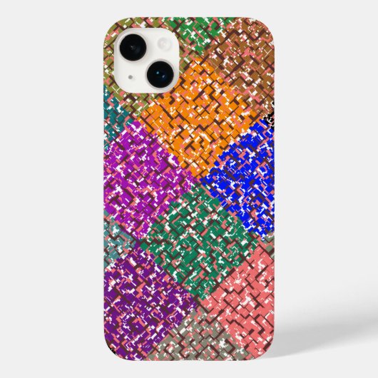 タイルカラフル張りチェッカーボードのケースメイトiPhoneケース Case-Mate iPhoneケース (裏面)