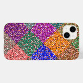 タイルカラフル張りチェッカーボードのケースメイトiPhoneケース Case-Mate iPhoneケース (裏面 (横))