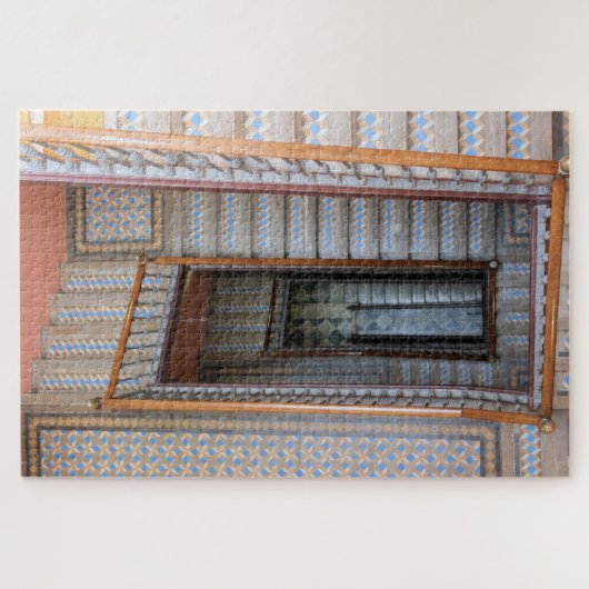 タイルカラフル階段吹き抜けバルセロナ – 20x30 - 1014 pc ジグソーパズル (横)
