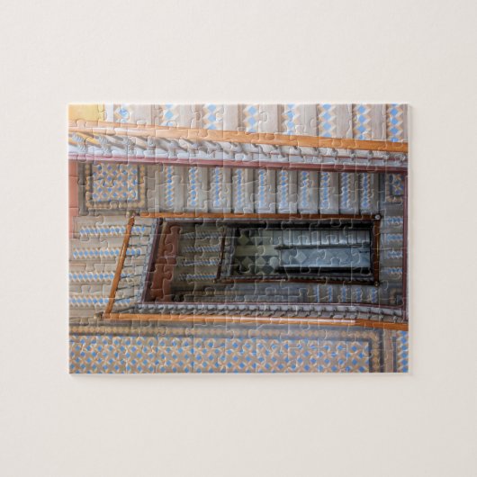 タイルカラフル階段 – バルセロナ – 8x10 - 110 pc ジグソーパズル (横)