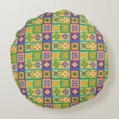 タイルカラフル ラウンドクッション (裏面)