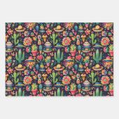 タイルクールのメキシコのフィエスタパーティー包装紙彼女 ラッピングペーパーシート (正面2)