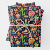 タイルクールのメキシコのフィエスタパーティー包装紙彼女 ラッピングペーパーシート (インサイチュ)