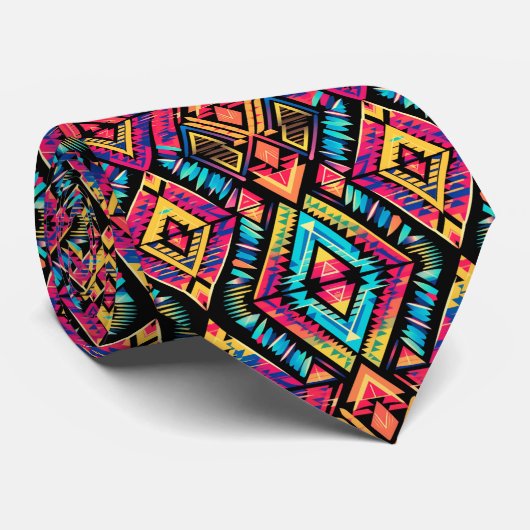 タイルクールアステカ模様 ネクタイ (ロール)