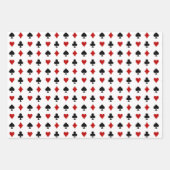 タイルクールカードスーツ柄カジノパーティー ラッピングペーパーシート (正面)