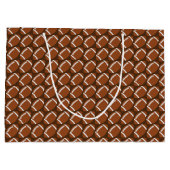 タイルクールサッカーのスポーツパターン ラージペーパーバッグ (裏面)