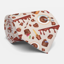 タイルクールチョコ模様 ネクタイ