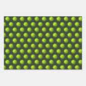 タイルクールテニスボールスポーツ愛好家 ラッピングペーパーシート (正面3)