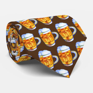 タイルクールビールパターン ネクタイ