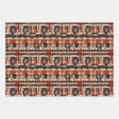 タイルクール張りの西パーティー ラッピングペーパーシート (正面3)