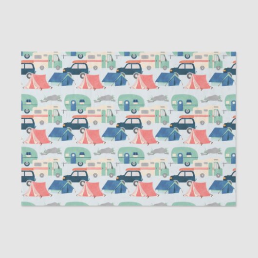タイルクール張りキャンピングパターンパーティー 薄葉紙 (正面)