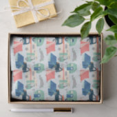 タイルクール張りキャンピングパターンパーティー 薄葉紙 (ギフト)